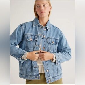 NWT Quince Oversized Blue Denim Jacket